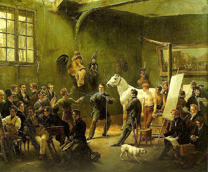Horace Vernet l' atelier du peintre Germany oil painting art